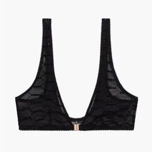 SHIMMER FLOCKED LOGO BRALETTE